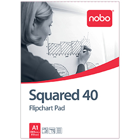 Nobo 34631166 40 Page 580x810mm Squared Flipchart Pad - Pack of 5