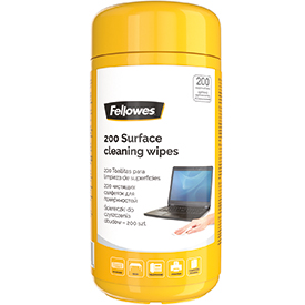 Fellowes 8562702 200 Surface Cleaning Wipes