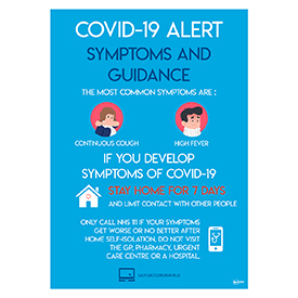Avery A3 COVID-19 Pre-Printed Symptoms and Guidance Poster