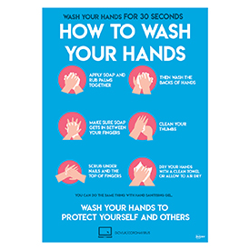 Avery A4 COVID-19 Pre-Printed How To Wash Your Hands Poster