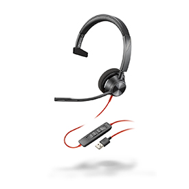Poly Blackwire 3310 USB-A MS Monaural Headset